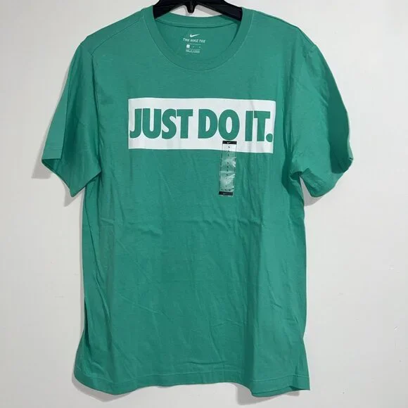 Nike Tee Sportswear Just Do It. Logo Green Men’s Large - Picture 2 of 8